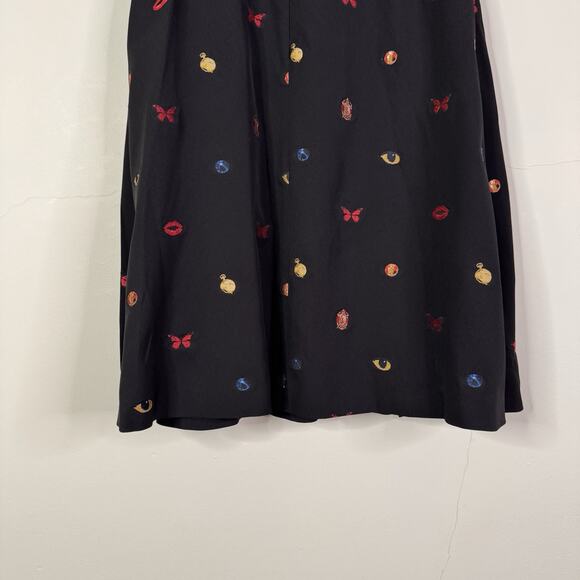 Alexander McQueen Black Embroidered Skirt Size IT 44 Pleated NWT Avant Garde - Picture 9 of 13